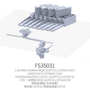 German WWII MG34 Gurtfüller 34/41 Belt Loader with Storage Case (12 + 4 pcs / 3D-Printed)
