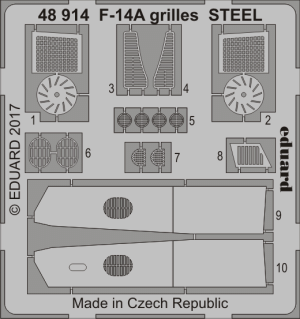 F-14A grilles STEEL TAMIYA 61114