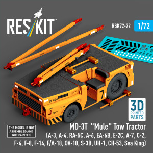 MD-3T 'Mule' Tow Tractor (A-3, A-4, RA-5C, A-6, EA-6B, E-2C, A-7, C-2, F-4, F-8, F-14, F/A-18, OV-10, S-3B, UH-1, CH-53, Sea King) (3D Printed Model Kit)