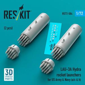 LAU-3 A Hydra Rocket Launchers for US Army & Navy (a/c & h) (2 pcs / 3D Printed)