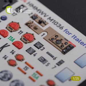 'HUMVEE' HMMWV M1036 With TOW Desert Version Interior 3D Decal For Italeri Kit