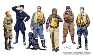 Famous pilots of IIWW (Kit 1) (S.Saburo,W. Moelders, R.Bong, J.Johnson, L.Litviak, A.Marcel)