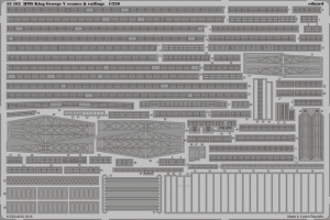 HMS King George V cranes & railings TAMIYA