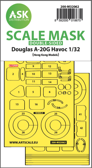 A-20G Havoc double-sided express self adhesive mask for HK Model