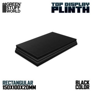 Rectangular Top Display Plinth 15x10cm Black