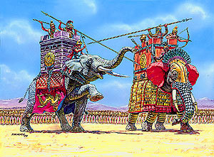 Battle elephants III-I BC