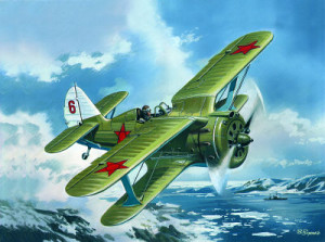 Soviet IIWW biplane fighter Polikarpov I-153