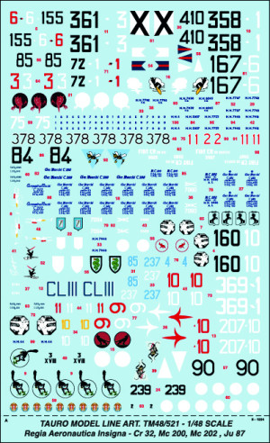 Regia Aeronautica Insignia - Cr 32, Mc 200, Mc 202, Ju 87
