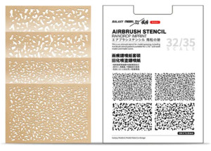 Airbrush stencil raindrop imprint (including 4 sheets)