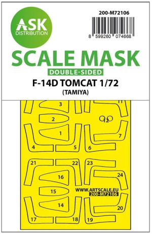 Grumman F-14 D Tomcat - Double-Sided Fit Express Mask (for Tamiya Kits)