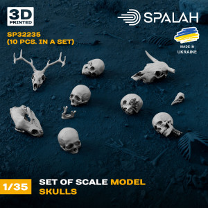 Skulls (10 pcs / 3-D Printed)