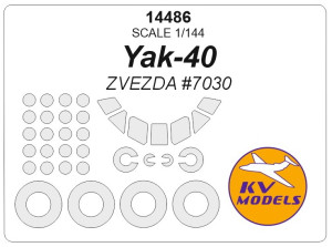 Yakovlev Yak-40 (ZVEZDA #7030) And Wheels Masks