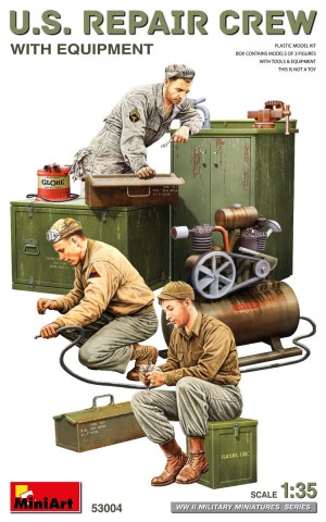 US Repair Crew with Equipment (3 Figures)