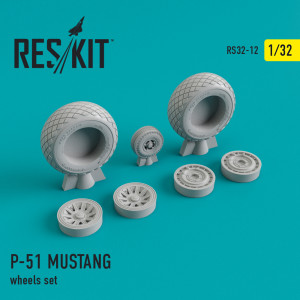North American P-51 MUSTANG wheels set