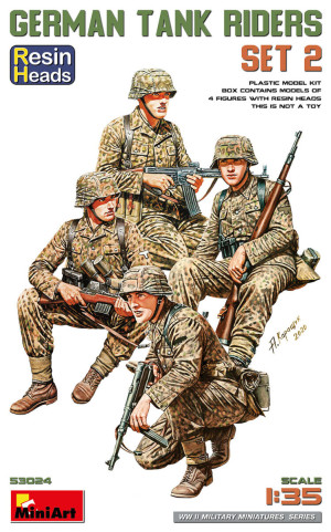 German Tank Riders Set 2 Resin Heads