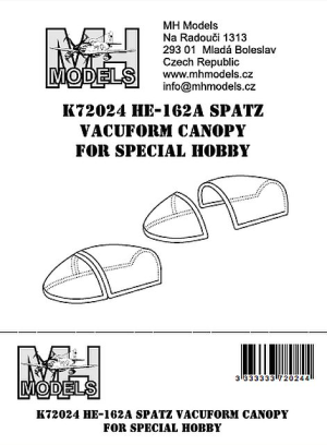 He-162A Spatz vacuform canopy