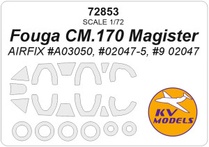 Fouga CM.170 Magister - Painting Masks (for Airfix A03050 / 02047-5 and 02047 Kits)