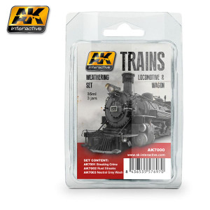 AK7000 Trains locomotive & wagon - Weathering Set