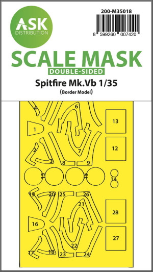 Supermarine Spitfire Mk.Vb - Double-Sided Express Fit Mask (for Border Model kits)