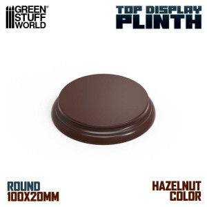 Round Wood Display Base 10cm - Hazelnut Brown