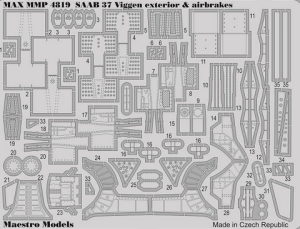 SAAB 37 exterior & airbrakes