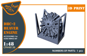 de Havilland Canada DHC-2 Beaver - Engine (for Dora Wings Kits / 3D-Printed)
