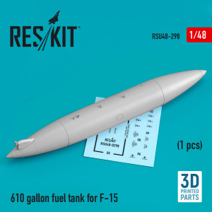 610 Gallon Fuel Tank For F-15 (1 pcs) (3D Printing)