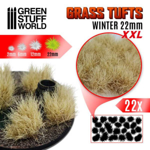 Grass tufts 22mm XXL - Winter