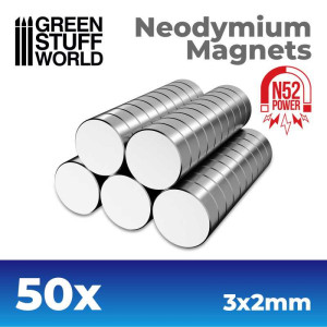 Neodymium Magnets 3x2mm - 50 Units (N52)