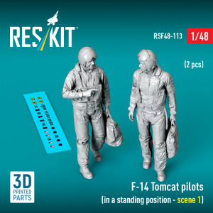 Grumman F-14 Tomcat - Pilots in Standing Position Scene 1 (2 Figures/ 3D-Printed)