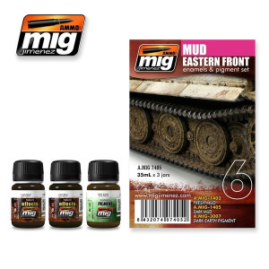 A.MIG 7405 Mud Eastern Front - Enamels & Pigment Set