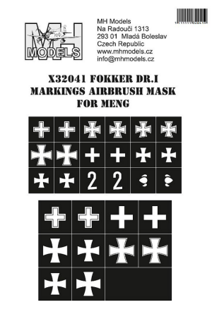 Fokker Dr.I Markings Airbrush Mask