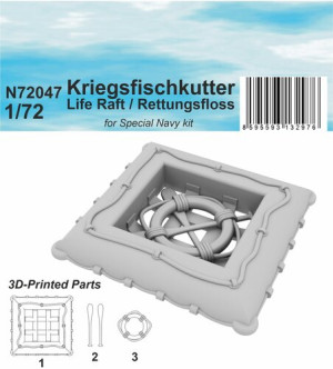 Kriegsfischkutter Life Raft / Rettungsfloss (For Special Navy Kit)