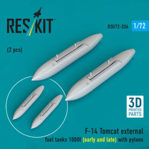 Grumman F-14 Tomcat - External Fuel Tanks 1000l (Early and Late) with Pylons (2 pcs / 3D-Printed)