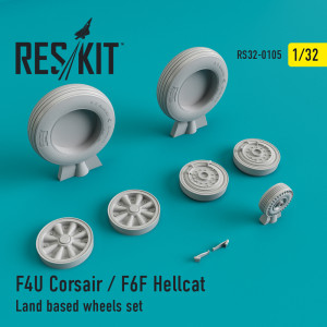 F4U Corsair / F6F Hellcat Land based wheels set