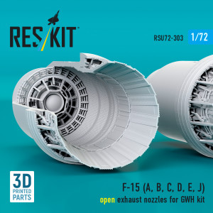 F-15 (A, B, C, D, E, J) Open Exhaust Nozzles For GWH Kit (3D Printed)