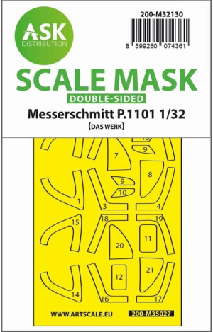 Messerschmitt P.1101 - Double-Sided Express Fit Mask (for Das Werk Kits)