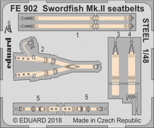 Swordfish Mk.II seatbelts STEEL TAMIYA