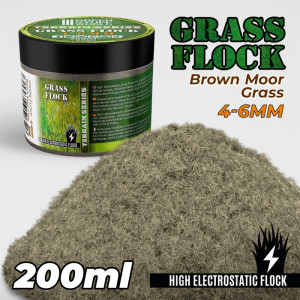 Static Grass Flock 4-6mm - Brown Moor Grass