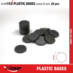 Plastic Base - Round 25 mm (20 pcs)