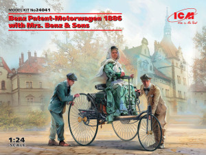 Benz Patent-Motorwagen 1886 with Mrs. Benz & Sons