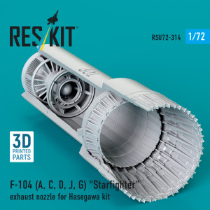 F-104 (A, C, D, J, G) 'Starfighter' Exhaust Nozzle For Hasegawa Kit (3D Printed)