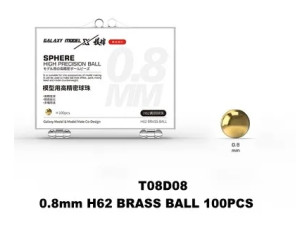 High Precision Brass Balls - 0,8 mm (100 pieces in box)