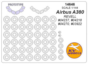 Аirbus 380 + Аirbus 380 (prototype mask) - (REVELL) + wheels masks