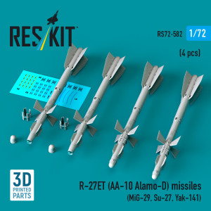 R-27ET (AA-10 Alamo-D) Missiles (4 pcs / 3D Printed)