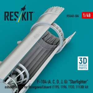 F-104 (A, C, D, J, G) 'Starfighter' Exhaust Nozzle For Hasegawa/Eduard (1195, 1196, 1133, 11130) Kit (3D Printed)