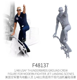 USAF Thunderbirds Ground Crew Figure for Modern Fighter Jet Landing Scenes (1 Figure)