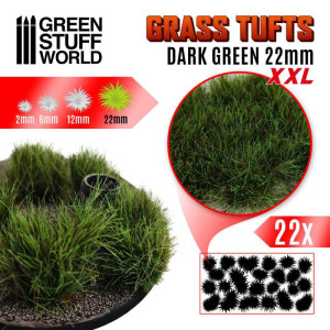Grass tufts 22mm XXL - Dark Green