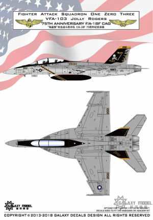 F/A-18 F CAG - Fighter Attack Squadron One Zero Three VFA-103 Jolly Rogers - 75th Anniversary