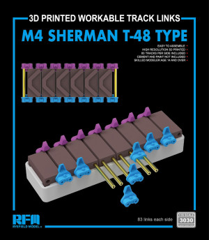 M4 SHERMAN T-48 type workable tracks (3D printed)